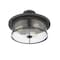Z-Lite Savannah 3 Light Semi Flush Mount, Bronze & Clear 462SF16-BRZ - alternate 5
